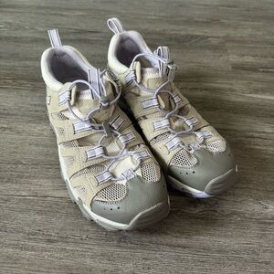 Columbia Aquatooth Shoes Beige Purple White Sz 11 OmniGrip Water Breathable Mesh